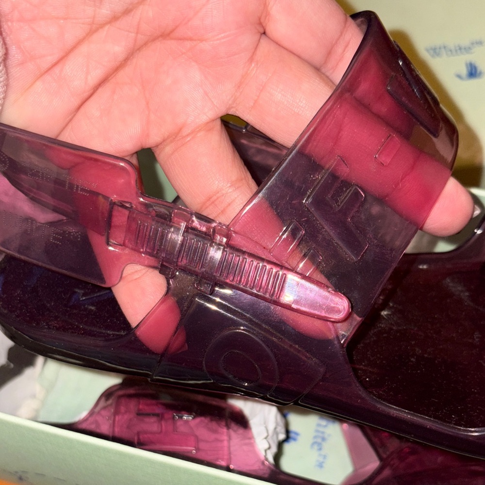 Off-White Purple Transparent Sandals - image 5